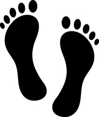 footprint -black vector icon illustration on white background..eps