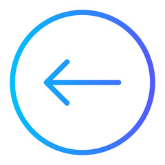 left arrow gradient icon
