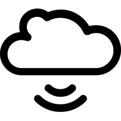 Cloud Wifi Vector Icon