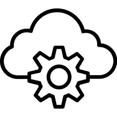 Cloud Setting Vector Icon