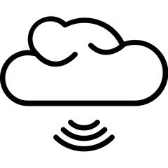 Cloud Wifi Vector Icon