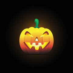 Halloween pumpkin smile. Vector illustration