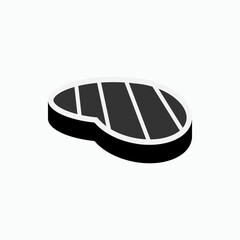 Grilled Meat Icon. Barbecue Symbol - Vector.