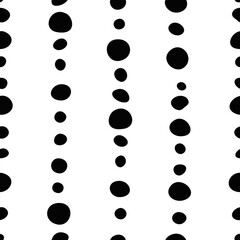 Seamless pattern, shapeless circles, hand drawing