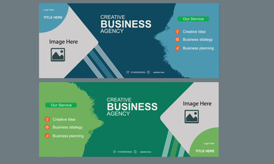 Professional web banner design concept 
