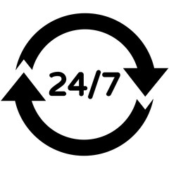 Twenty Four Hours Vector Icon