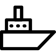 Cargo Ship Vector Icon