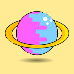 Planet Vector flat design fit for design element,galaxy,astronot,illustration,business,etc