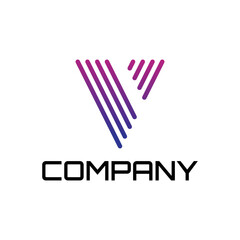 letter v modern logo design