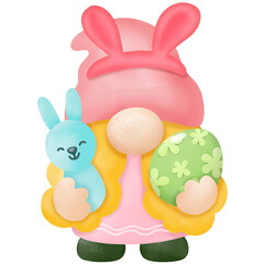 Gnomes Easter Watercolor clipart