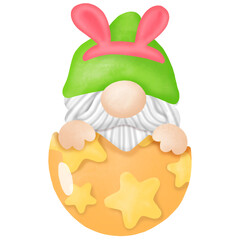 Gnomes Easter Watercolor clipart
