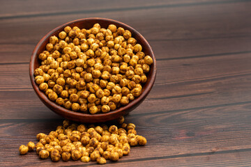 Kurkura Chana Dal Masala Namkeen Mixture Also Called Kurkure Kala Channa Dalmoth Nimki Is Made Of Bhuna Bengal Gram Roasted In Garam Masala Spices