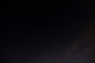 A starry sky without a moon. Clouds and stars at night
