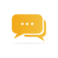 Live chat icon. Speech bubble chat icon on white background. Vector illustration. EPS 10. © Alfan Subekti