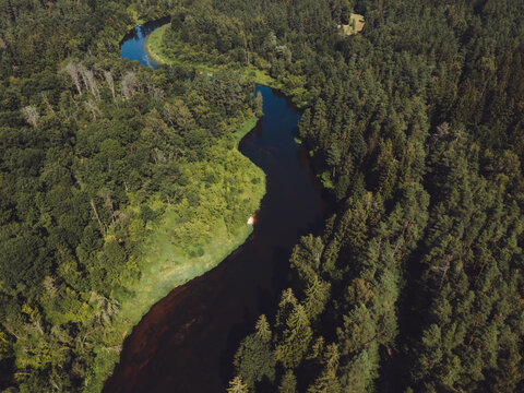 River shots were taken with a drone. 
