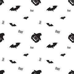 Halloween Pattern Background.
