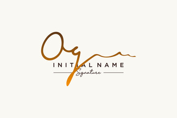 Initial OG signature logo template vector. Hand drawn Calligraphy lettering Vector illustration.