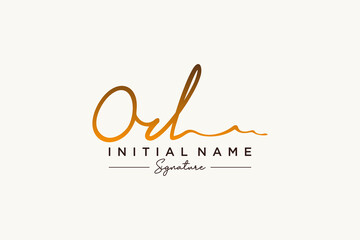 Initial OD signature logo template vector. Hand drawn Calligraphy lettering Vector illustration. - obrazy, fototapety, plakaty