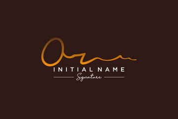 Initial OR signature logo template vector. Hand drawn Calligraphy lettering Vector illustration.