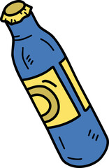 hand drawn beer can illustration on transparent background
