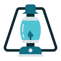 a lantern lamp with a small flame inside