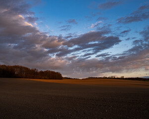 clouds over the field