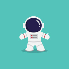 Astronaut Spaceman Character Vector Illustration.