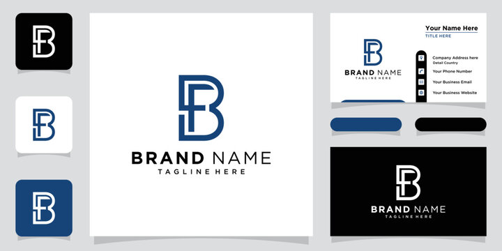 Alphabet letters Initials Monogram logo BF, BF initial, BF letter