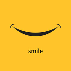 Smile icon vector graphic design symbol or logo. Vector illustration