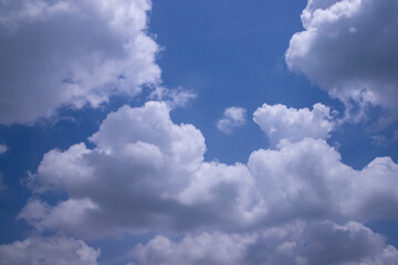 Beautiful Blue Sky With White Cloud Natural abstract background view