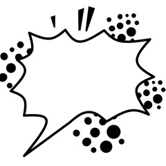 Bubble speech vector with elements