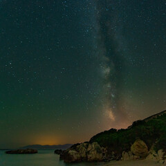 Milky Way over the sea