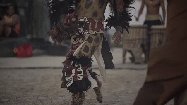 Danza y Ritual Maya Hombre Jaguar Fuego Portal Maya México 
