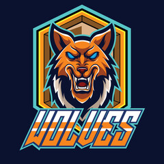 wolves head mascot