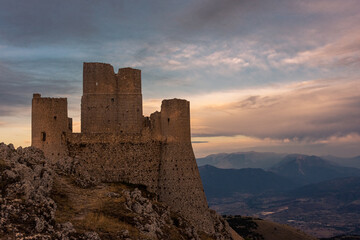 CALASCIO, ITALY, 8 AUGUST 2021 Rocca Calascio Castle in Gran Sasso National Park, Abruzzo