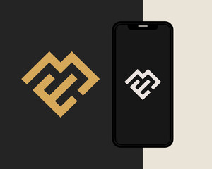 Obraz premium Letters M and W or MW line logo design. Linear minimal stylish emblem. Luxury elegant vector element. Premium business logotype. Graphic alphabet symbol for corporate business identity