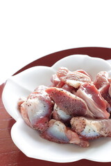 prepared chicken gizzard , pepper and salt seasoning