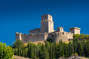 Castle of Assisi in Umbria Italy