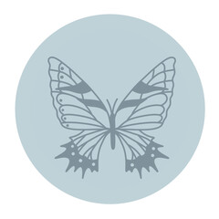 Fototapeta na wymiar Boho Butterfly Illustration