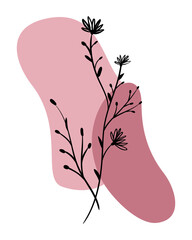 illustration vector abstraction nature branch flowers background
