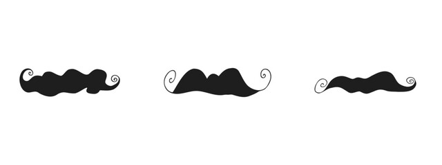 Halloween 2022 - October 31. A traditional holiday. Trick or treat. Vector illustration in hand-drawn doodle style. Set of silhouettes of terrible ominous clouds.