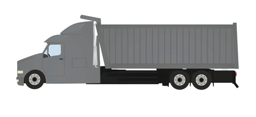 Grey  dumping truck. vector illustration © marijaobradovic