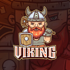 Viking mascot gaming logo