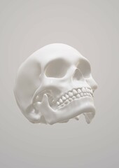 human skull isolated on black