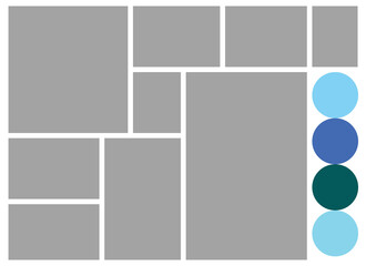 Fototapeta premium Template photo collage vector illustration photography album