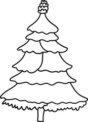 Christmas Tree, Christmas pine tree vector illustration