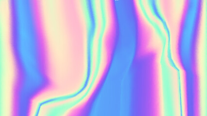 Obraz na płótnie Canvas Holographic abstract background cover design template. Color foil wave vector illustration. Irrisdescent gradient mesh poster. Vector illustration.