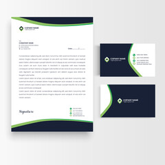 letterhead and business card template, modern letterhead and business card
