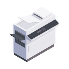 Printer Isometric Illustration