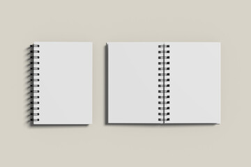 A5 Spiral Notebook Blank Mockup